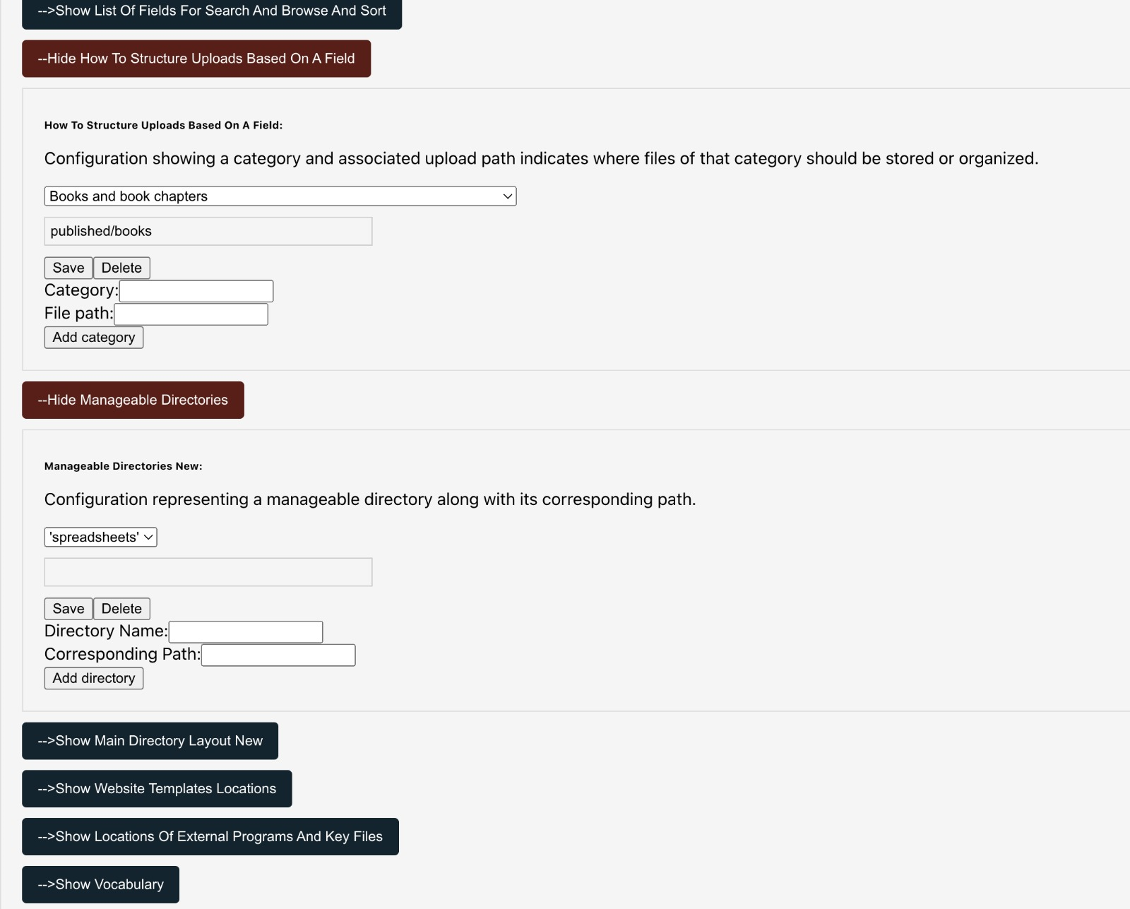 Configurations